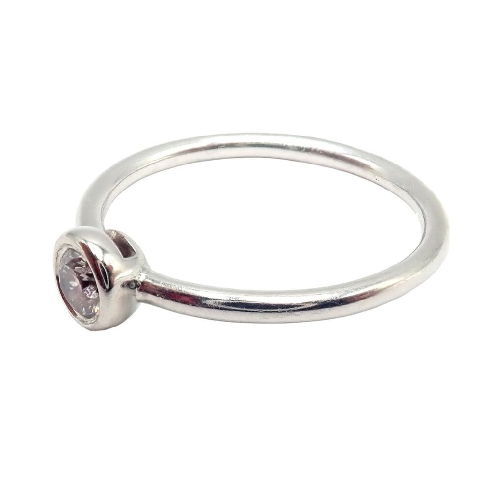 Tiffany & Co Platinum 0.12ct Diamond Engagement Stacking Ring size 6.5 - Picture 7 of 8